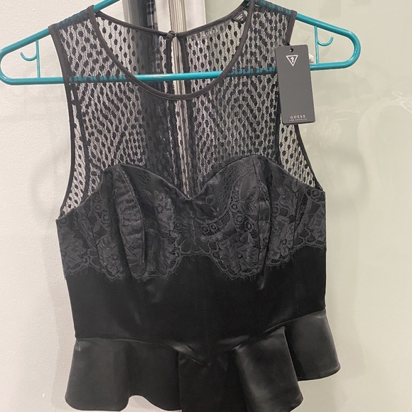 *NWT* Guess - Black Iconic Peplum Bustier - Picture 4 of 5